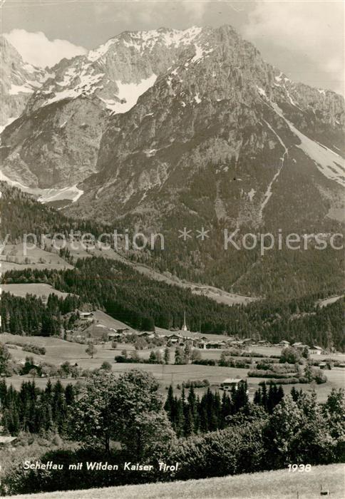 Scheffau Wilden Kaiser Panorama mit Kaisergebirge