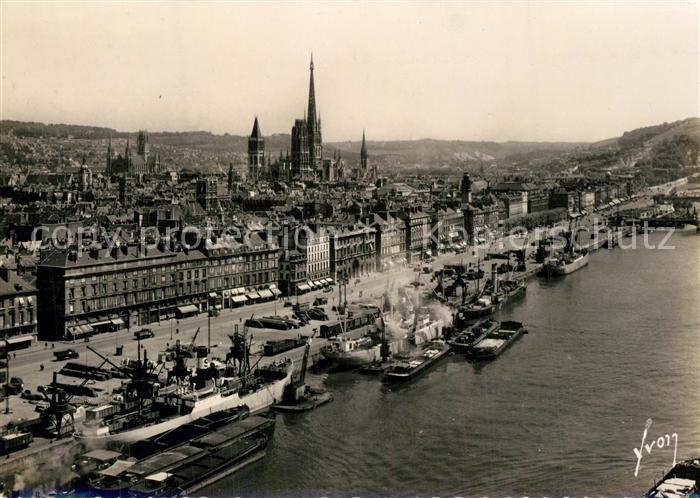 Rouen Les quais vus du pont transpordeur
