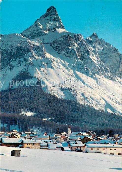 Ehrwald Tirol Winterpanorama mit Sonnenspitze Mieminger Kette