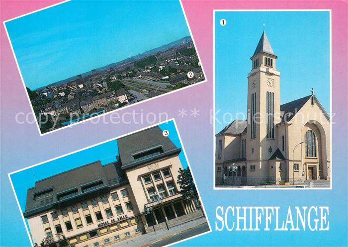 Schifflange Schifflingen Eglise Paroissiale Hôtel de Ville vue Generale
