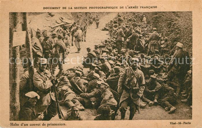 Militaria Frankreich WK1 Halte d un convoi de prisonniers