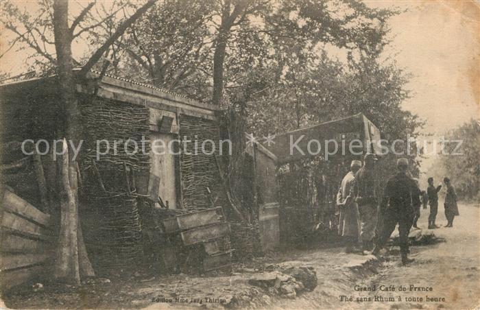 Militaria Frankreich WK1 Soldatenleben Grand Cafe sans rhum a toute heure