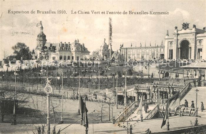 Exposition Bruxelles 1910 Chien Vert
