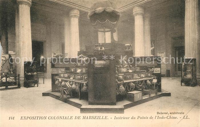 Exposition Coloniale Marseille 1922  Palais de l'Indo-Chine Interieur