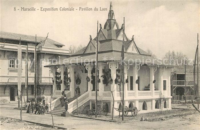 Exposition Coloniale Marseille 1906 Pavillon du Laos