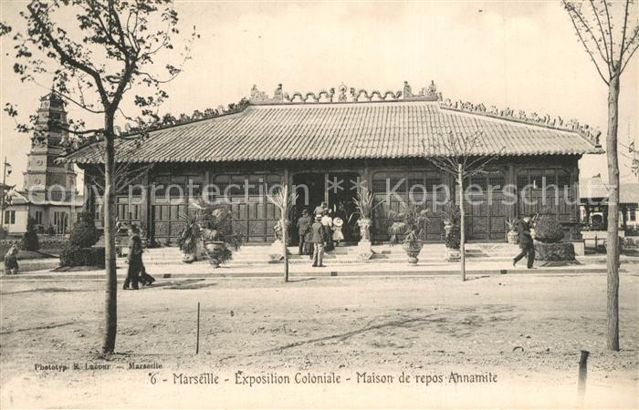 Exposition Coloniale Marseille 1922  Maison de repos Annamite