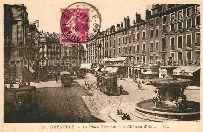 Strassenbahn Grenoble Place Grenette Chateau d Eau