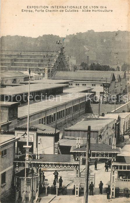 Exposition Internationale Lyon 1914 Porte Chemin de Culattes Allee Horticulture