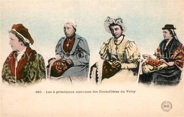 Trachten Frankreich Dentellieres du Velay Kl?pplerinnen