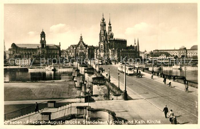 Strassenbahn Dresden Friedrich-August-Br?cke St?ndehaus Schloss