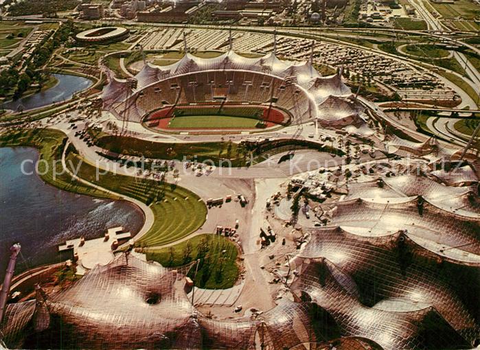 Stadion Stadium Estadio-- Muenchen Olympiapark Fliegeraufnahme