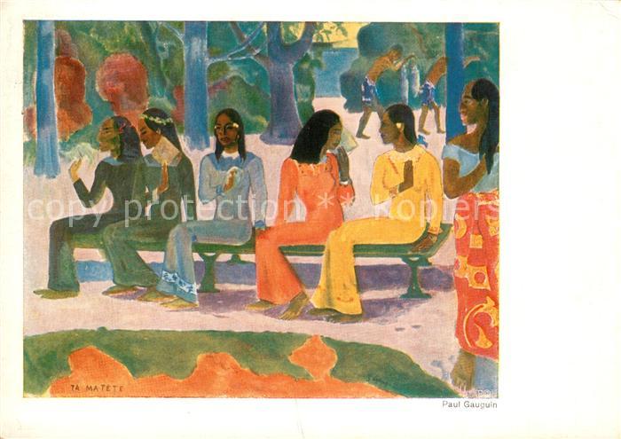 Kuenstlerkarte Paul Gaugin Ta Matete