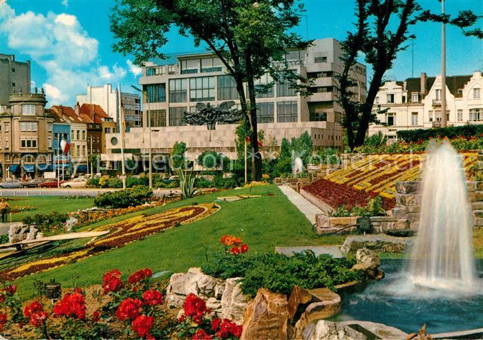 Oostende Ostende Blumenuhr und Postamt