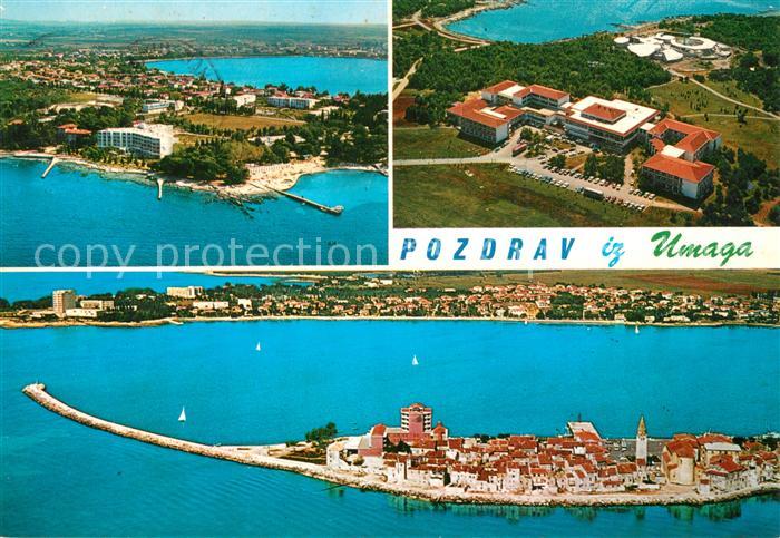 Umag Umago Istrien Halbinsel Altstadt Hotelanlage Fliegeraufnahmen
