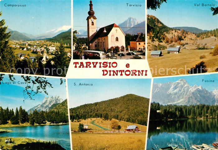 Tarvisio e Dintorni Kirche Landschaftspanorama See Alpen