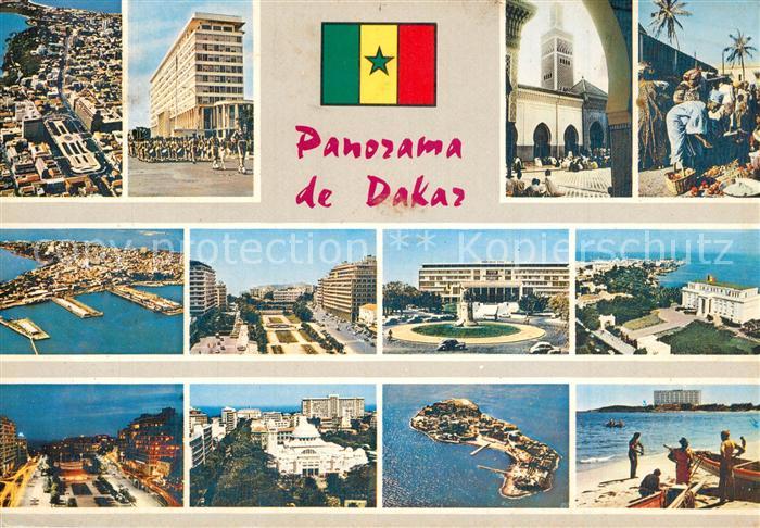 Dakar Stadtansichten Markt Strand Hafen Fliegeraufnahmen