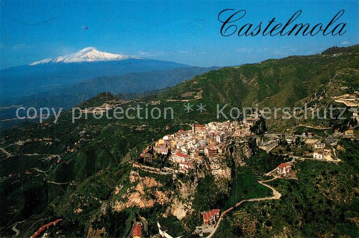 Castelmola Blick zum aetna Fliegeraufnahme