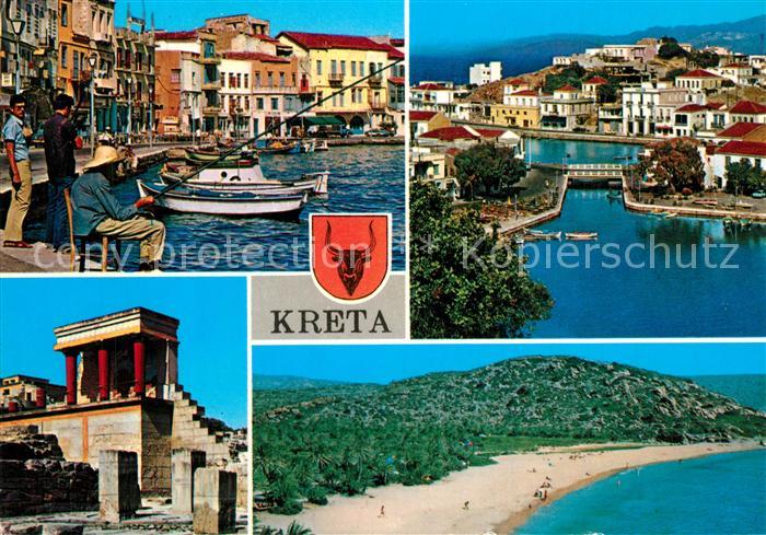 Kreta Crete Hafen Fischerdorf Strand Tempel Antike Staette
