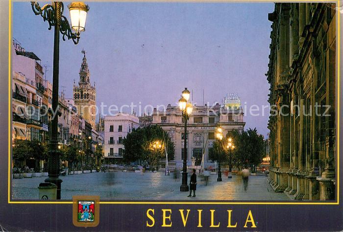 Sevilla Andalucia Plaza de San Francisco de noche