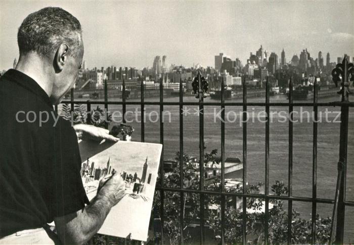 New York City View of Manhattan Painter