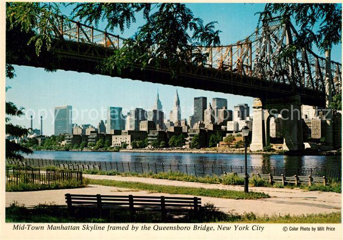 New York City Mid Town Manhattan Skyline Queensboro Bridge