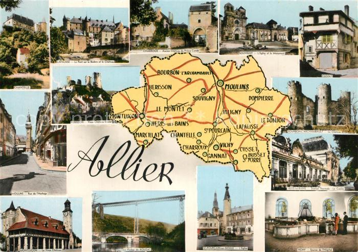 Allier Vues d ensemble Carte