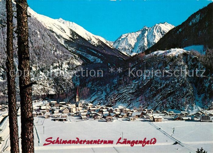 Laengenfeld Oetztal Panorama Schiwanderzentrum oetztaler Alpen im Winter