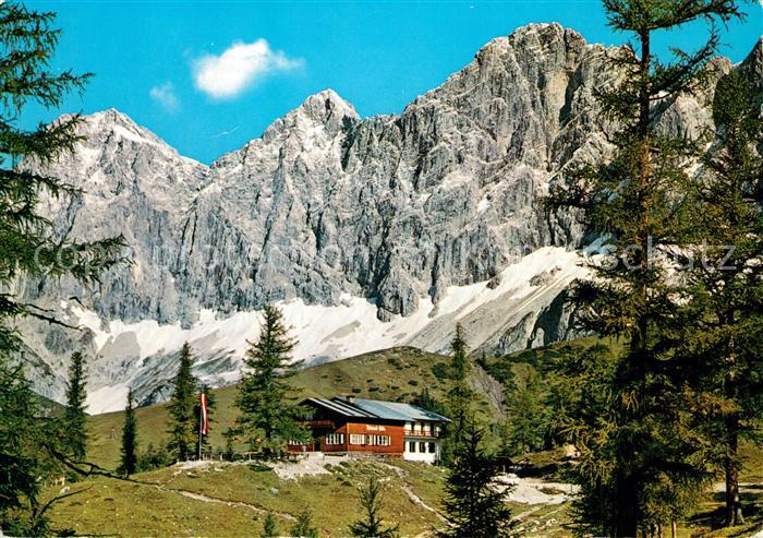 Tuerlwandhuette Berghaus mit Dachsteinsuedwand