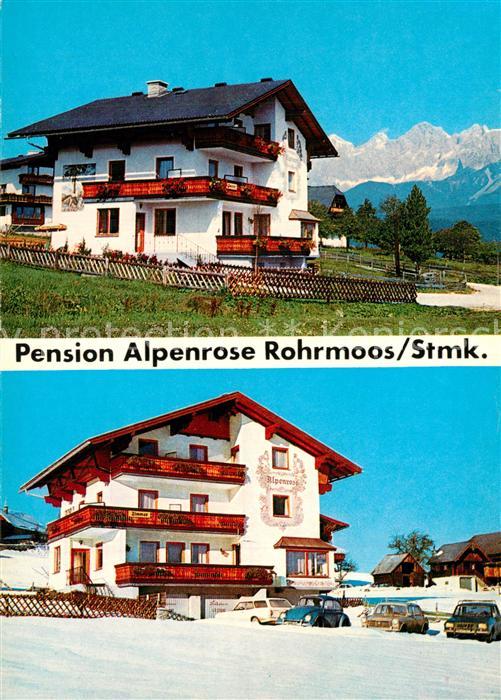 Rohrmoos Schladming Pension Alpenrose im Sommer und im Winter
