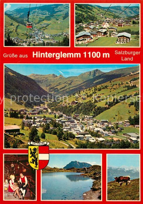 Hinterglemm Saalbach Panorama Hoehenluftkurort Bergsee Bergbahn Almvieh Alpen