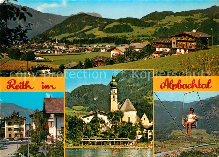 Reith Alpbachtal Panorama Ortsansicht Kirche Sessellift