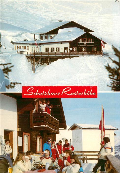 Mittersill Oberpinzgau Schutzhaus Resterhoehe Terrasse im Winter Pass Thurn