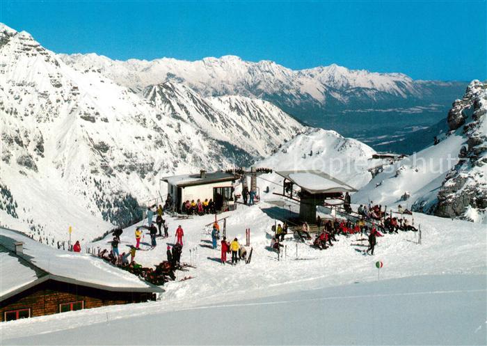 Neustift Stubaital Tirol Schiparadies Schlickeralm Sennjoch Blick gegen Karwende