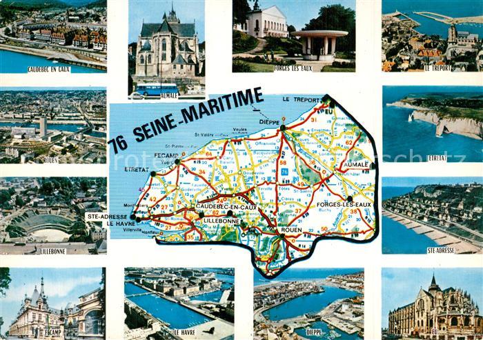 Seine Maritime Region Carte de la région et ses villes