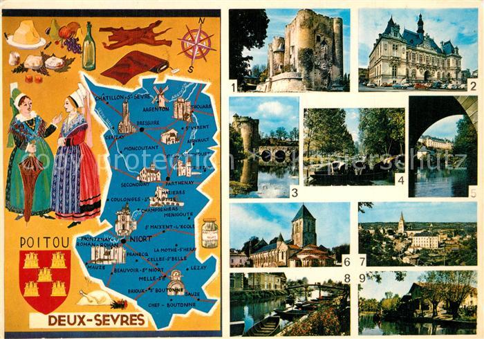 Deux-Sevres Region Carte de la région et ses villes