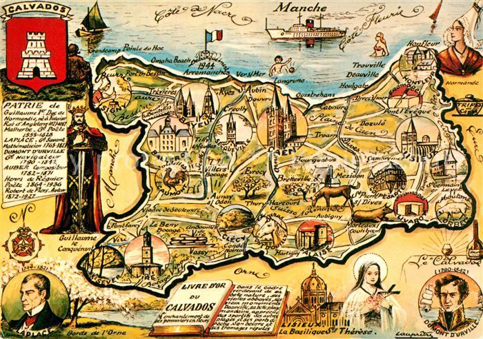 Le Calvados Region Carte de la région
