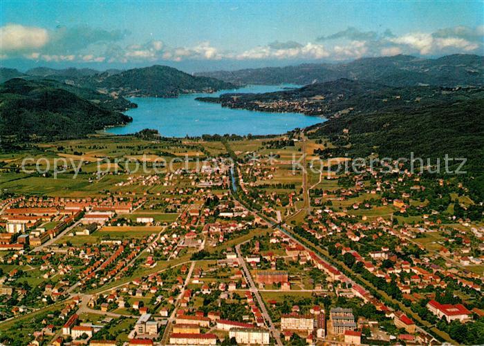 Klagenfurt Woerthersee Fliegeraufnahme