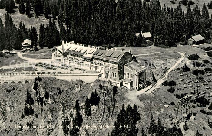 Rax Bergstation der Raxbahn Fliegeraufnahme