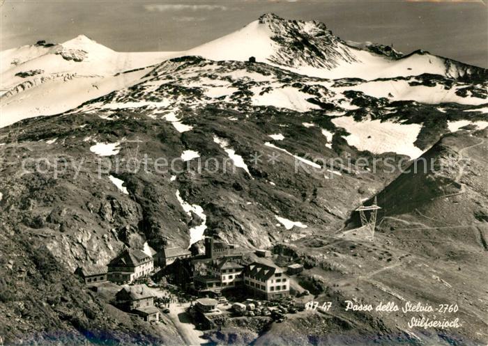 Stilfserjoch Passo dello Stelvio Fliegeraufnahme