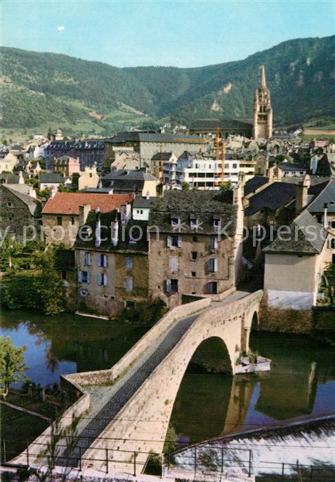 Mende Pont Notre Dame et clocher de la cathed