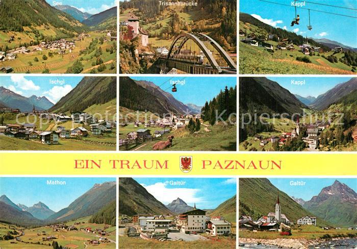Paznaun Region See Trisannabruecke Kappl Ischgl Mathon Galtuer