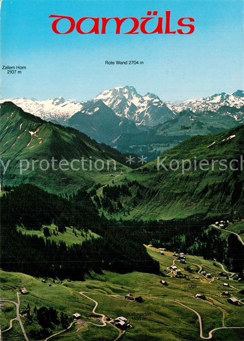 Damuels Vorarlberg mit Rote Wand Fliegeraufnahme