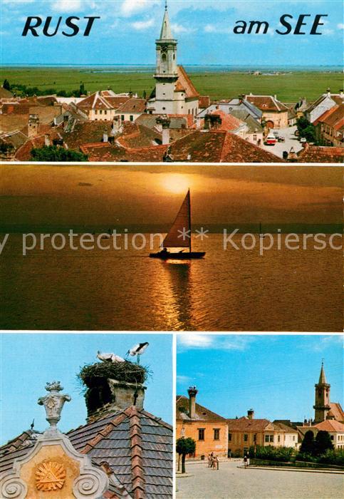 Rust Burgenland Panorama Steppensee Stadtpfarrkirche Haus zum Auge Gottes Rathau