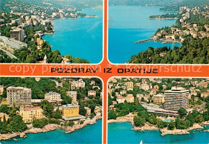 Opatija Abbazia Fliegeraufnahme Hotelanlagen