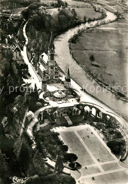 Lourdes Hautes Pyrenees Fliegeraufnahme Basilika