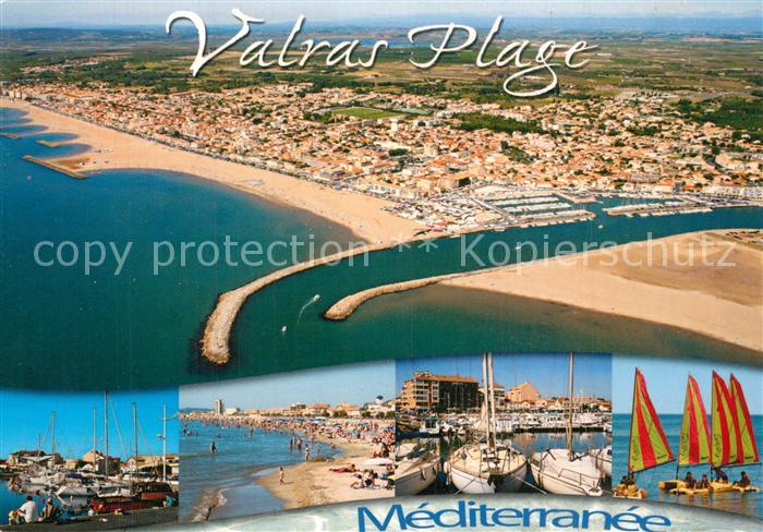 Valras-Plage Fliegeraufnahme Plage Port