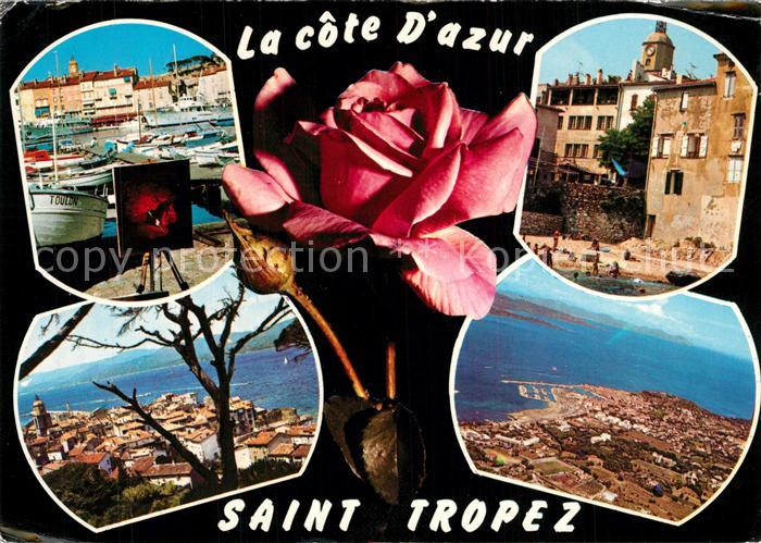 Saint Tropez Var Fliegeraufnahme Hafen Strand