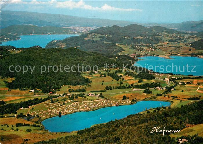 Hafnersee Fliegeraufnahme mit Keutschachersee W?rthersee