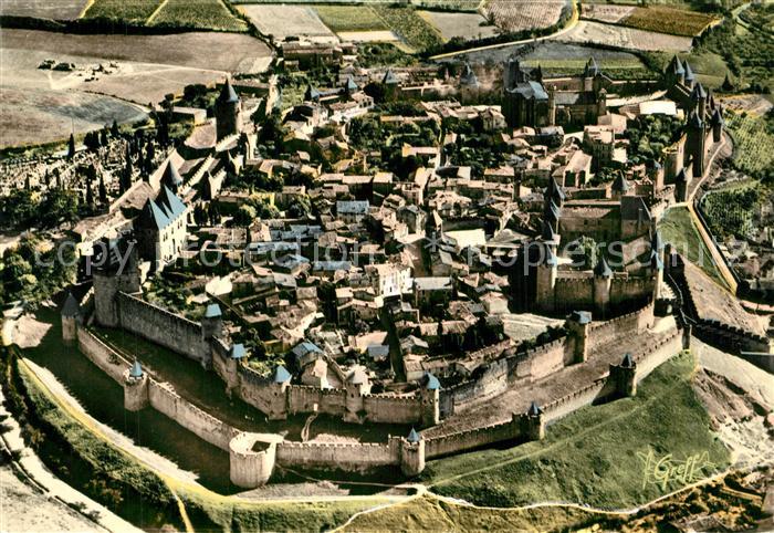 Carcassonne Fliegeraufnahme Cit? et Remparts en double