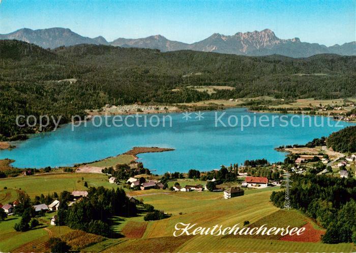 Keutschach See Fliegeraufnahme mit Karawanken